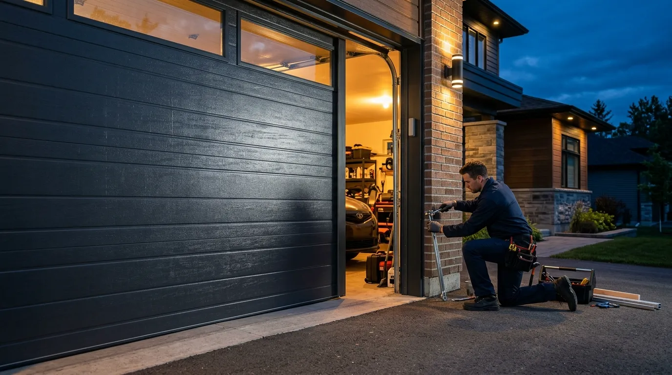Raised panel garage door
